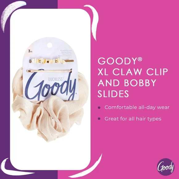 🍒 5/$20 new Goody Ouchless Scrunchie and Embellished Bobby Pin Set - Picture 3 of 8